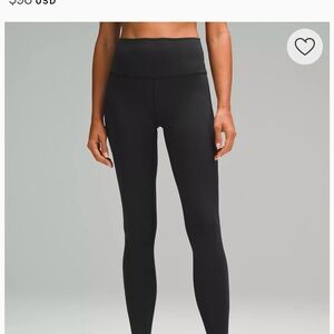 Lululemon Black Wunder Train Leggings size 8